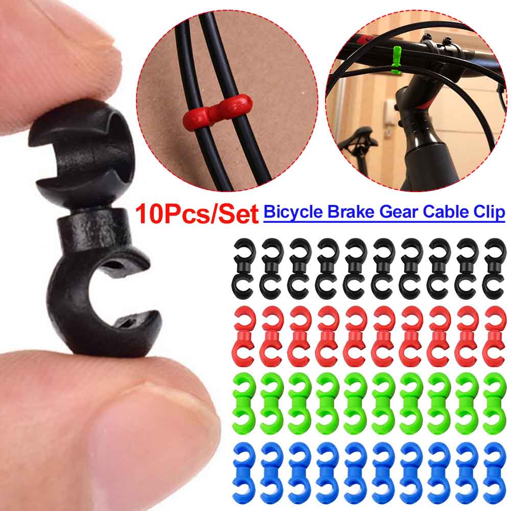 Cycling Gear Guide - 10pcs Rotatable MTB Brake Cable Clips