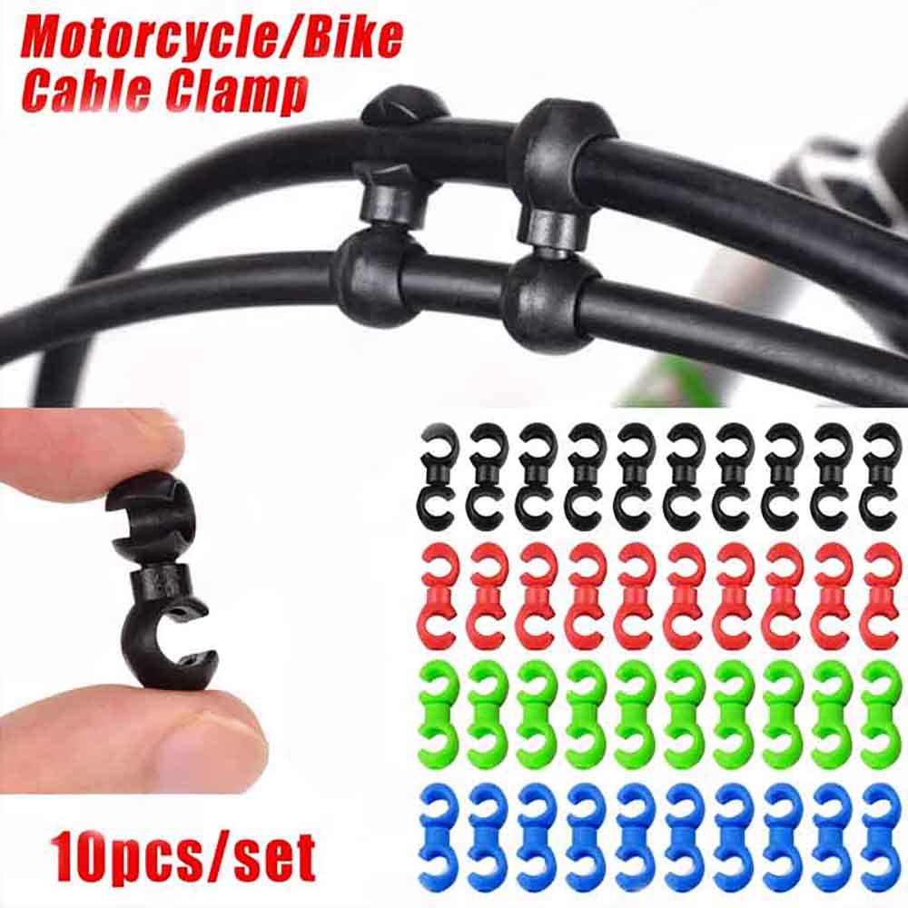 Cycling Gear Guide - 10pcs Rotatable MTB Brake Cable Clips