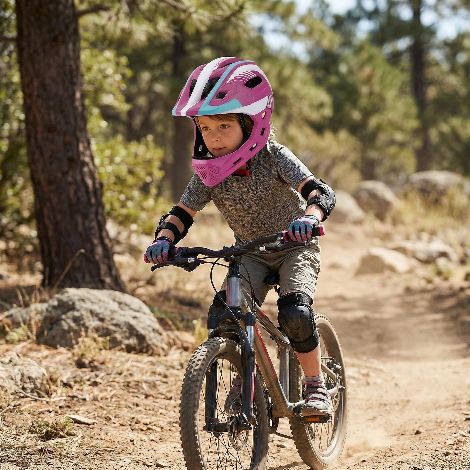 Youth Full Face Helmet Cycling - Cycling Gear Beginner ulasan dan harga
