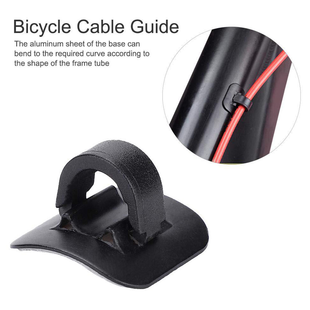 2Pcs Bike Cable Clip Black Alu - Cycling Gear Holder ulasan dan harga